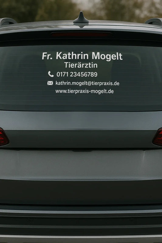 Autoaufkleber personalisiert, werbung auto, aufkleber für autos, werbeaufkleber, personalisierte autowerbung, Aufkleber mettmann, Autowerbung düsseldorf,silber