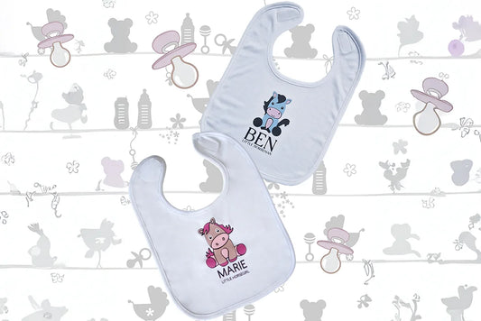 Personalisiertes Babylätzchen mit Namen und süßem Pferdemotiv – ideales Geschenk oder Geschenkidee für Geburt, Taufe, Geburtstag oder Weihnachten, perfekt für Reiter, Pferdebesitzer und Pferdeliebhaber.