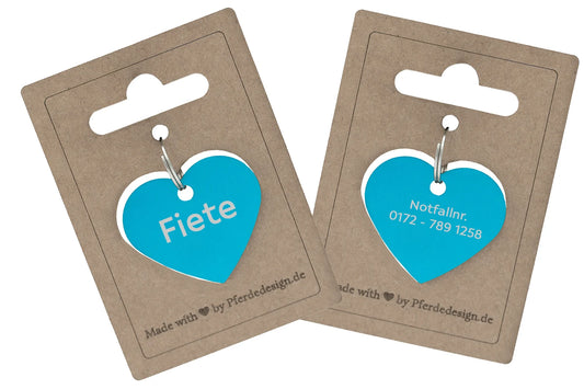 Herzchen-Anhänger mit Notfallnummer