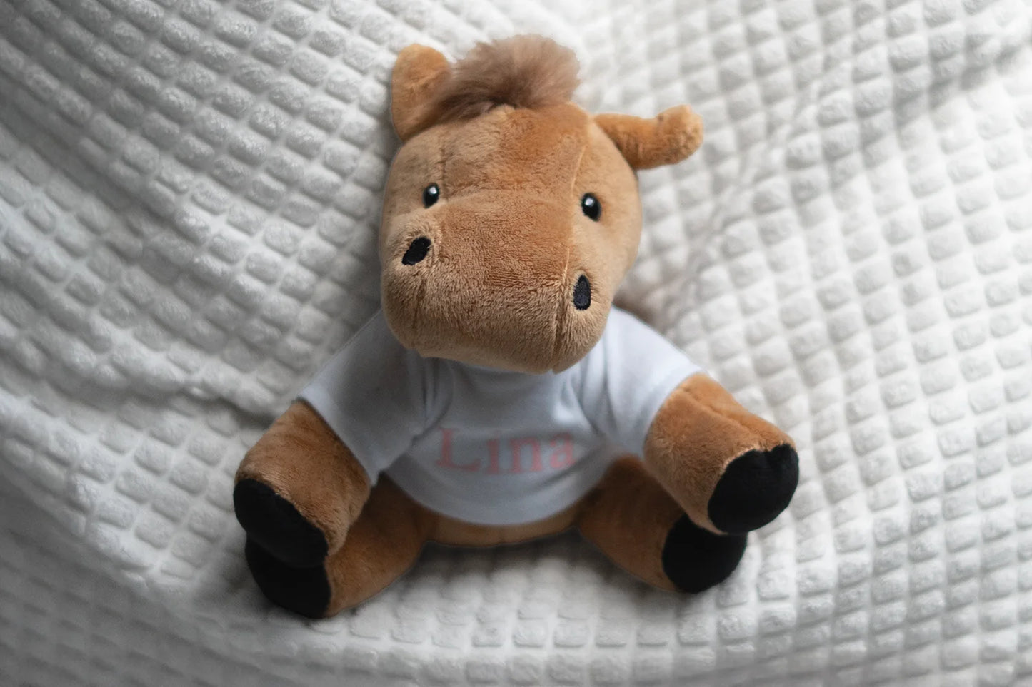 Pferde-Kuscheltier mit Namen, personalisiert