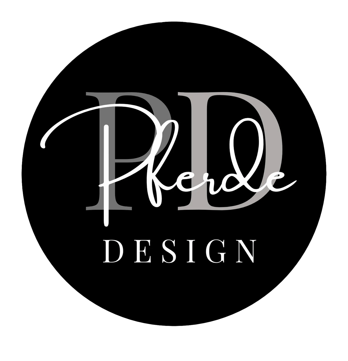 Pferdedesign.de Logo – Marke für personalisierte Pferdeschilder, edle Stallbeschriftungen und individuelles Pferdezubehör in hochwertigem Design.