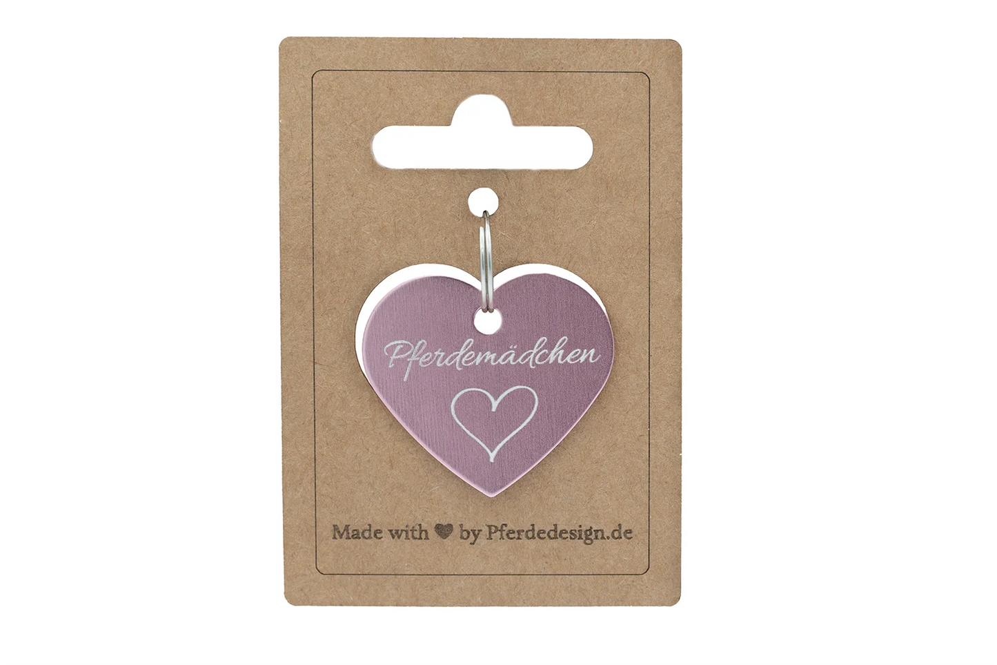 Herz Dogtag für Pferd mit personalisierten Kontaktdaten in verschiedenen Farben und Designs