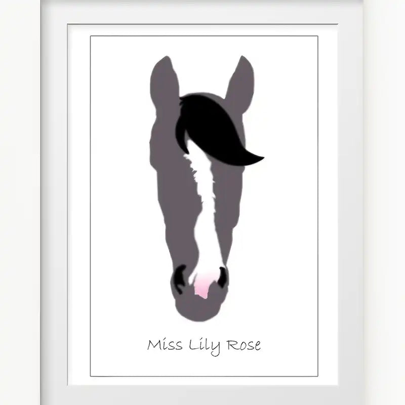 pferdeposter, poster pferd, silhouettenposter pferd, pferdeposter silhouette, silhouette pferd personalisiert, blässe pferd, geschenidee für pferdeliebhaber, reiter, geschenk, pferdesign, pferdemotiv, personalisierte silhouette pferd
