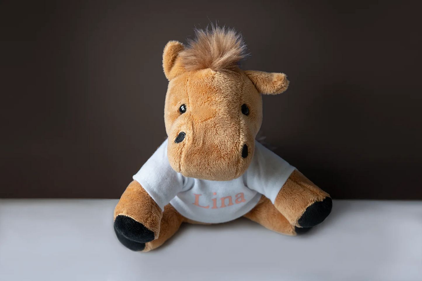 Pferde-Kuscheltier mit Namen, personalisiert