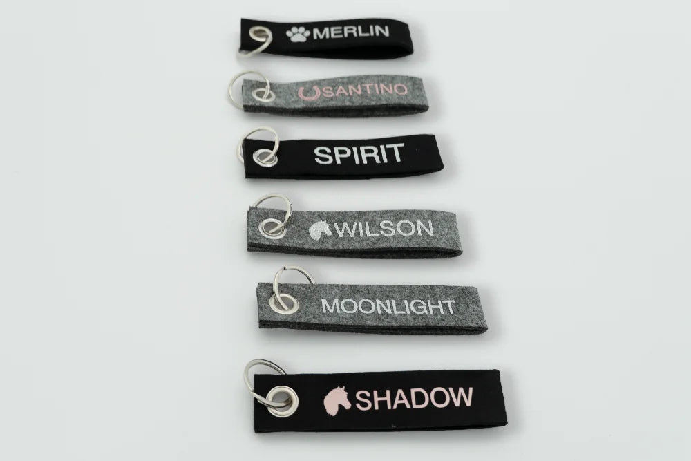 Filzanhänger, Schlüsselanhänger personalisiert mit Namen