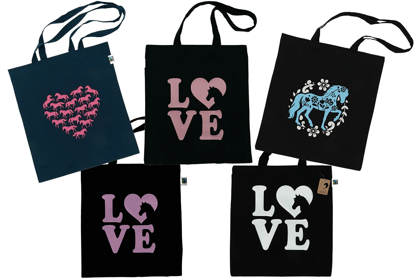 Baumwolltasche für Pferdefreunde