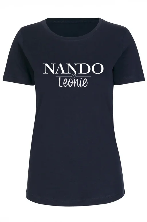 Personalisiertes T-Shirt – Namen Mensch und Tier (Hund/Pferd)